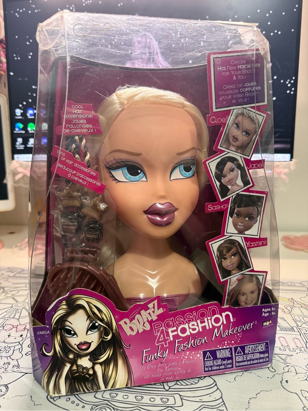 Bratz Cloe Passion 4 Fashion Funky Fashion Makeover Styling Head